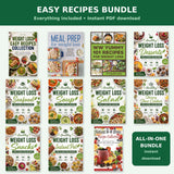 Easy Recipes Bundle - all recipe books included, instant PDF download